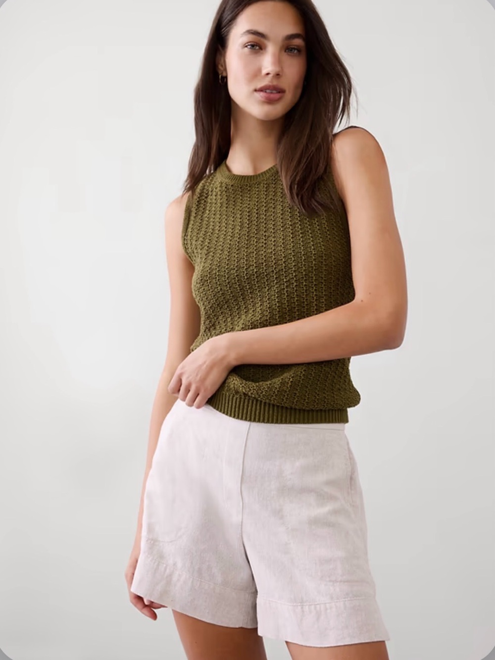Banana Republic Beige Linen Shorts